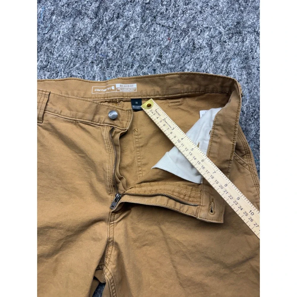 Carhartt Rugged Flex Relaxed Fit Canvas Work Shorts Tan Mens 36 102514-918