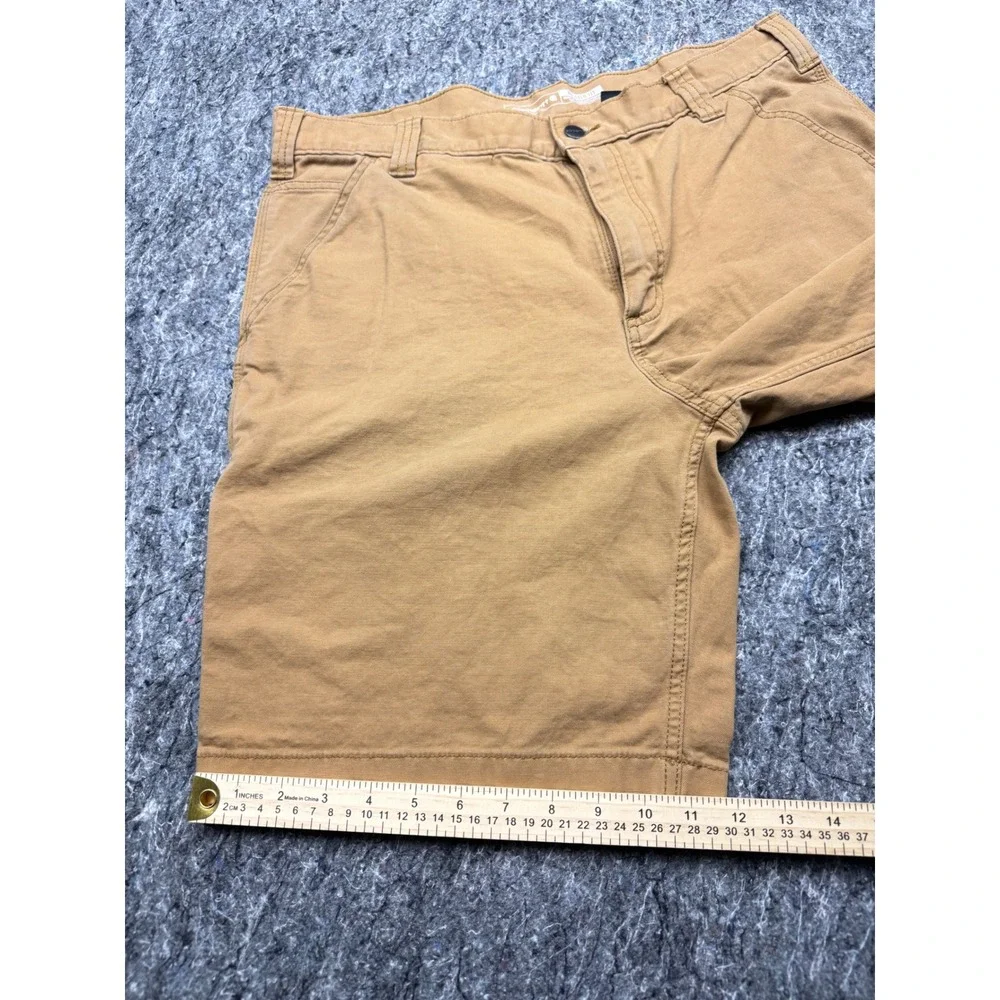 Carhartt Rugged Flex Relaxed Fit Canvas Work Shorts Tan Mens 36 102514-918