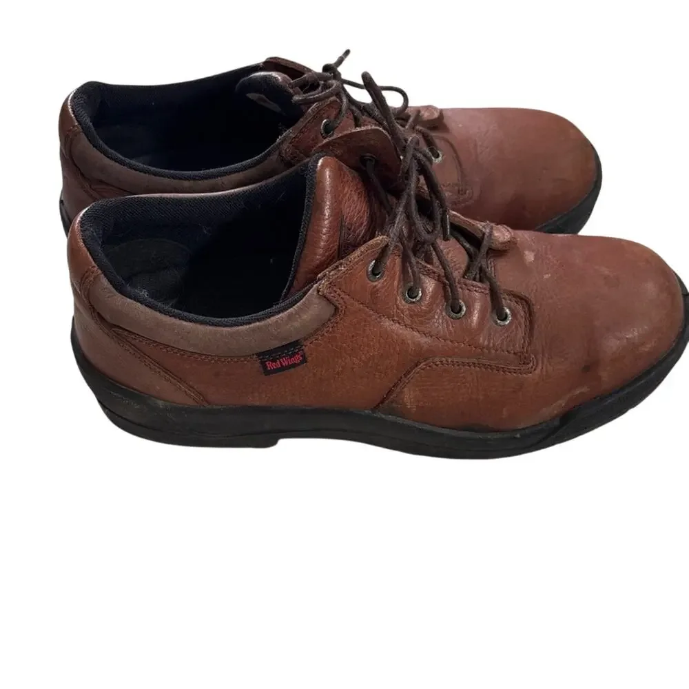 Redwing Men’s Brown Leather Loafer Steel Toe Shoes