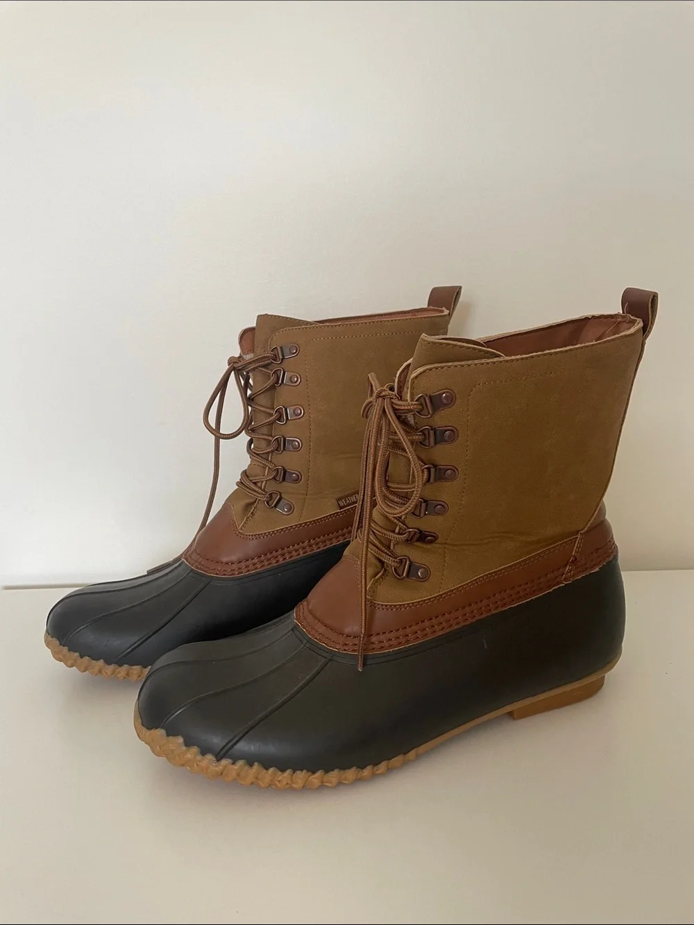 J Sport Men’s Bergen Encore Rubber Duck Boots Brown Size 13