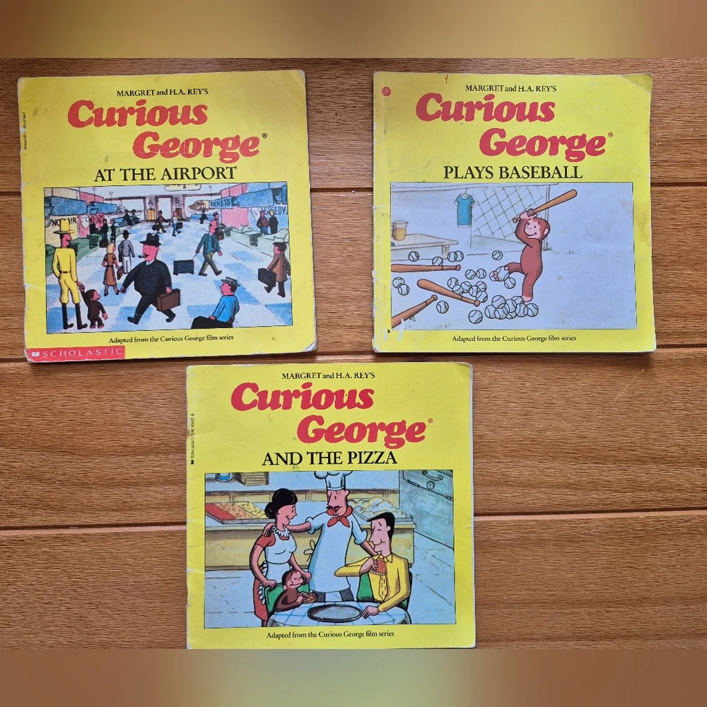Vintage Curious George Book Trio - Circa‎ 1985 - 1987