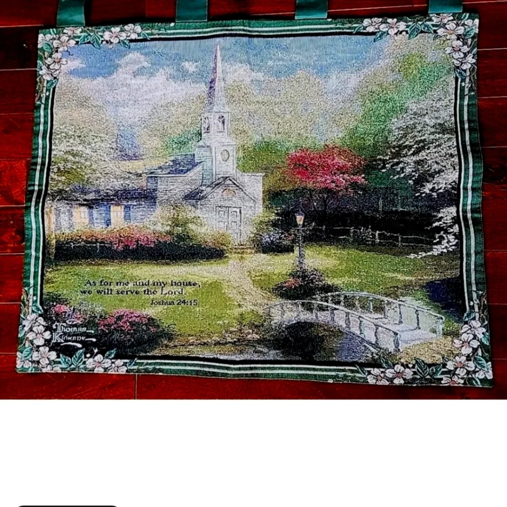 Thomas Kinkade As For‎ Me & My House Tapestry