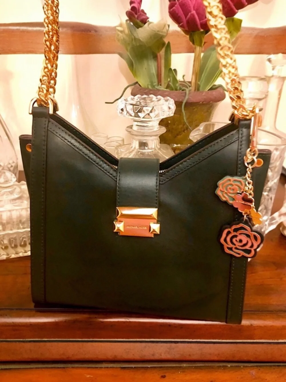 Michael Kors Bag Whitney Small Chain‎ Leather Shoulder Tote NWT