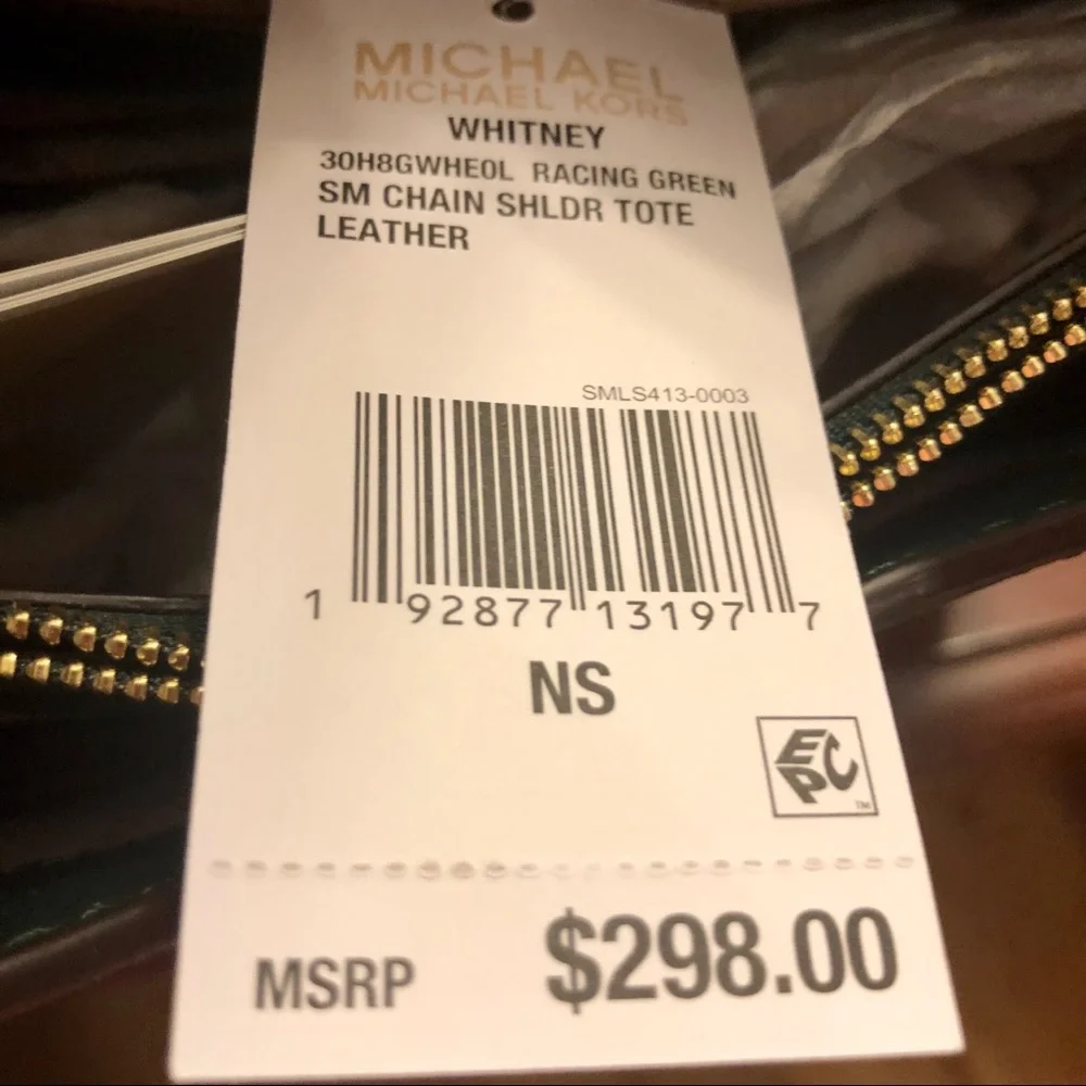 Michael Kors Bag Whitney Small Chain‎ Leather Shoulder Tote NWT