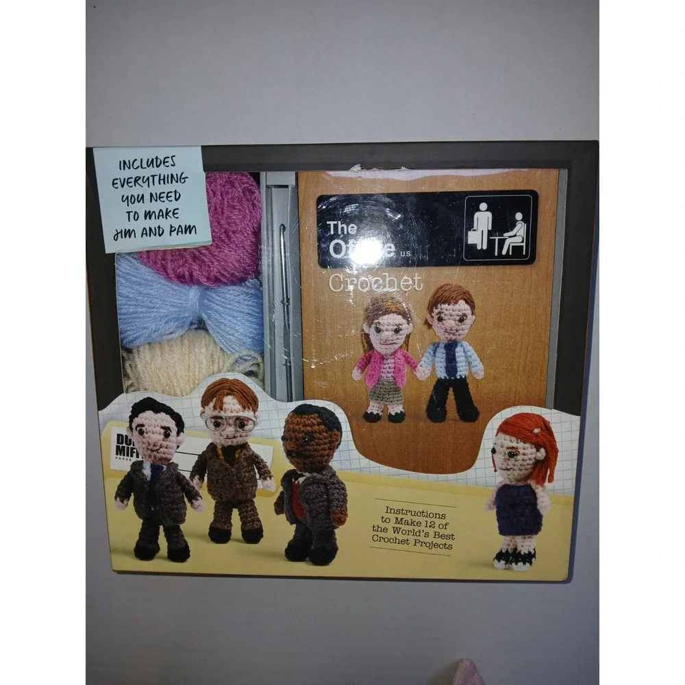 The Office Crochet Kit w 12 Project Instruction Book &‎ Yarn Open Box