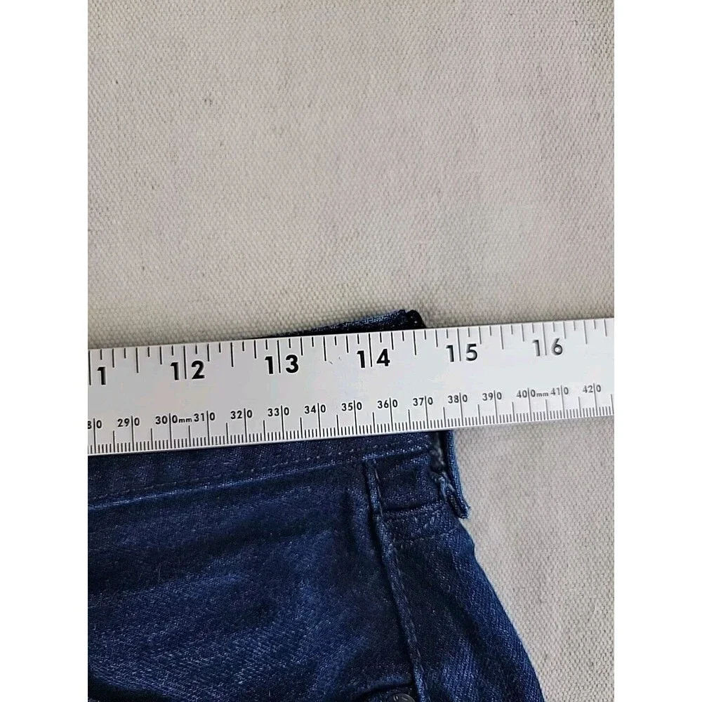 Levis Mens 501 30x30 * Jeans Straight Button Fly‎ Mid Rise Cotton Dark Blue