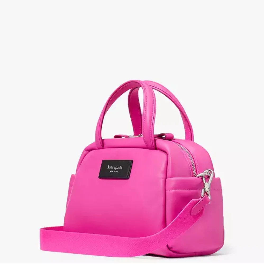 NWT Kate Spade Pink Puffy Smooth Leather Crossbody Sachel