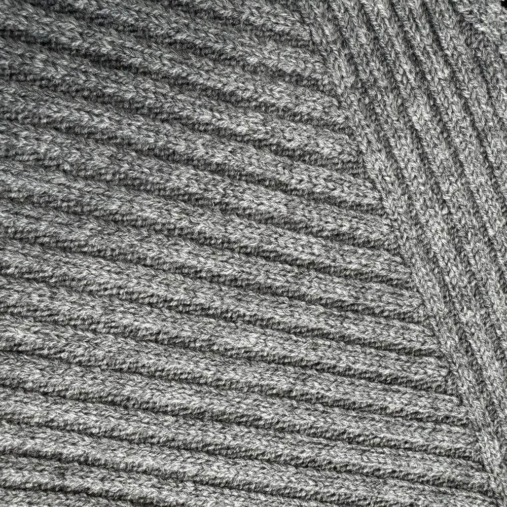 AllSaints Scarf Mens One Size Grey Marl Traveling Rib Wool Blend AS100522C-020‎