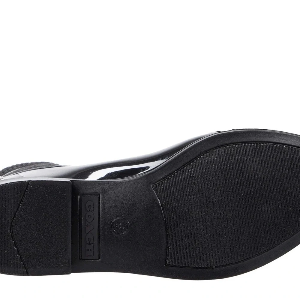 Coach Rivington Rain Bootie Black Rubber 6 B (M) Brand New