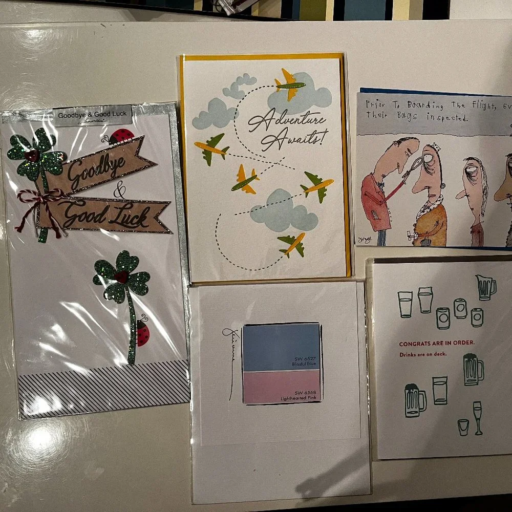 Greeting Card Lot - Good Luck, Bon Voyage, Congratulations, Engagement (new)‎