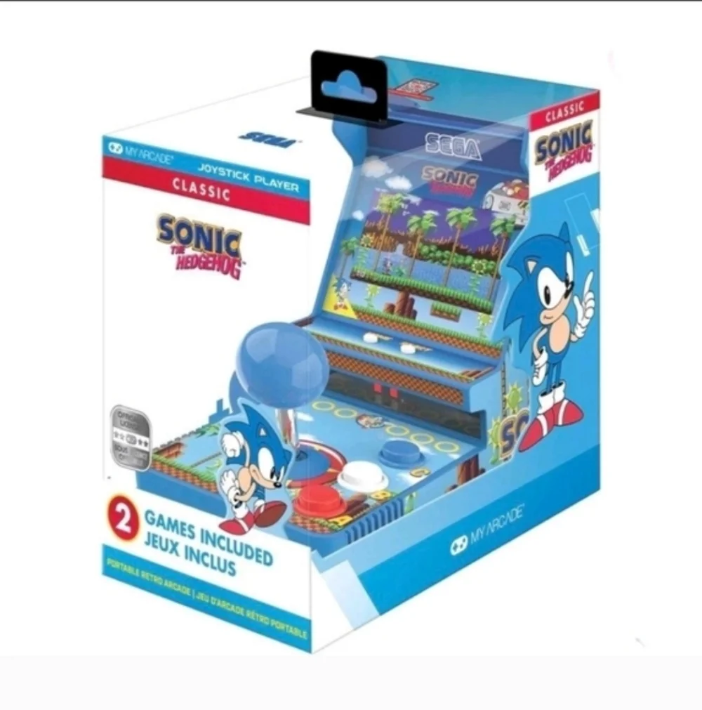My Arcade Sonic The Hedgehog Joystick Player 2in1 Sega Classic Arcade 6+ New