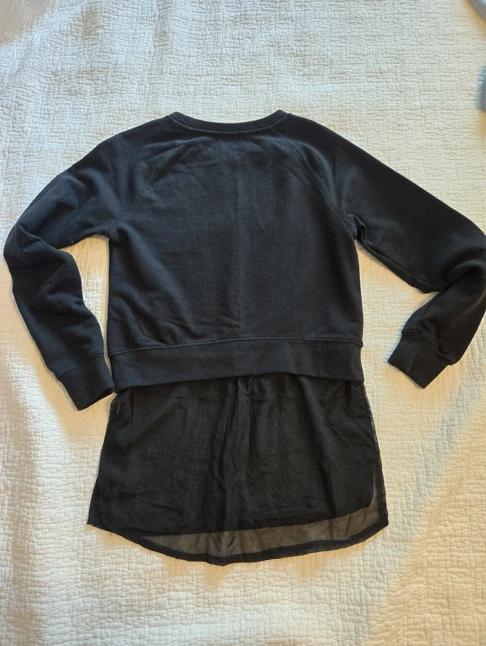 Pepco EU Brand, Girls' Black 'I Want Friday Forever Long Sleeve Top Size 146/152