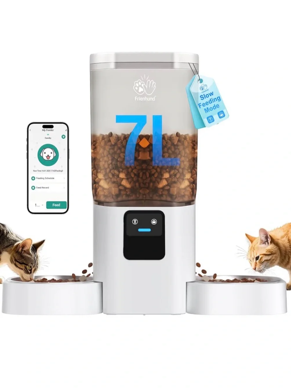Automatic Pet Feeder 7L - White