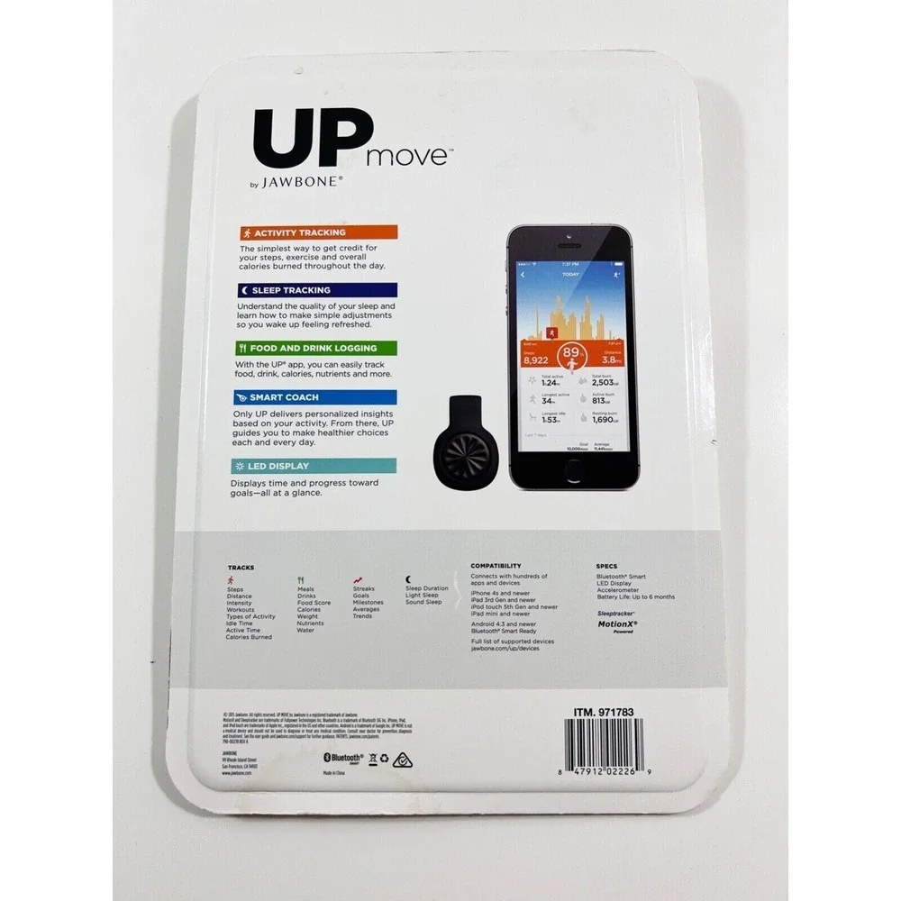 NEW UP Move by Jawbone Wireless‎ Activity & Sleep Tracker with Slim Strap