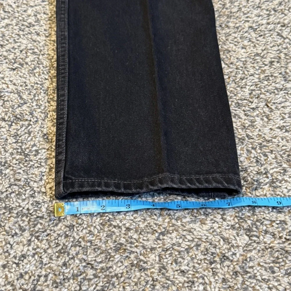 Levis 501 Jeans Mens 30x30 Black Button Fly Straight Leg Denim Mexico Y2K VTG