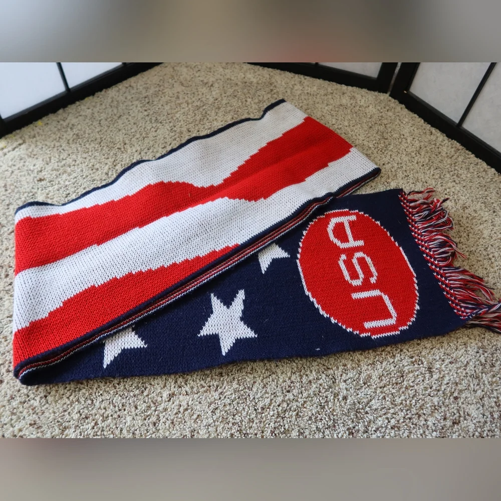 knitmakers patriotic scarf