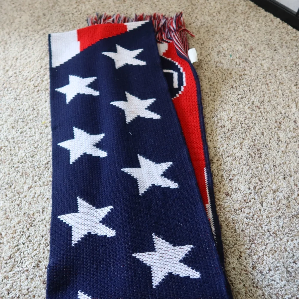 knitmakers patriotic scarf
