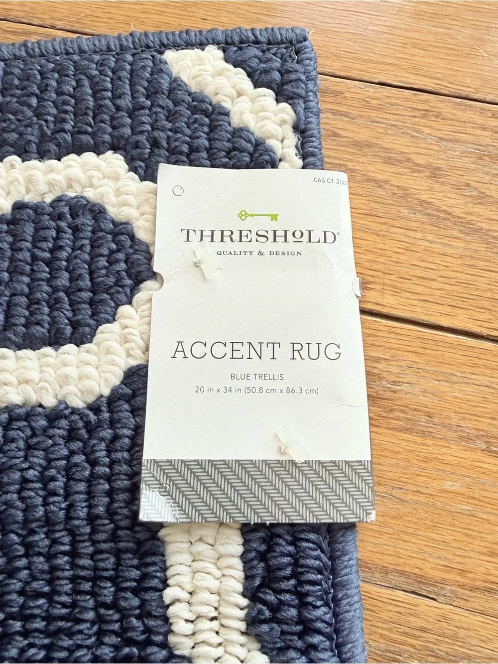 Threshold accent rug