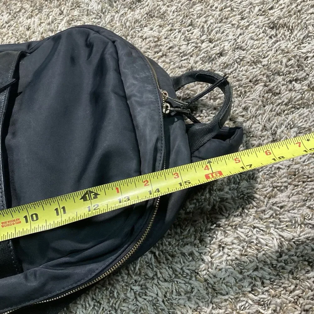 Knomo Black Mini Shoulder Straps Backpack Bag water resistant nylon padded
