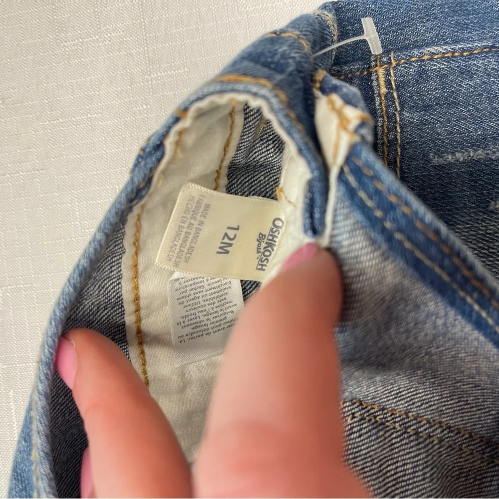 OshKosh B'gosh Classic‎ Blue Denim Overalls dress 12 months