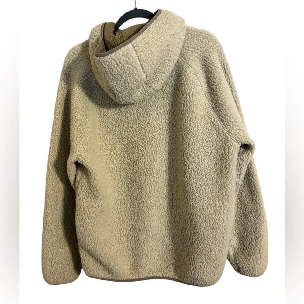 J. Crew Nordic Sherpa Fleece Hooded Jacket Large