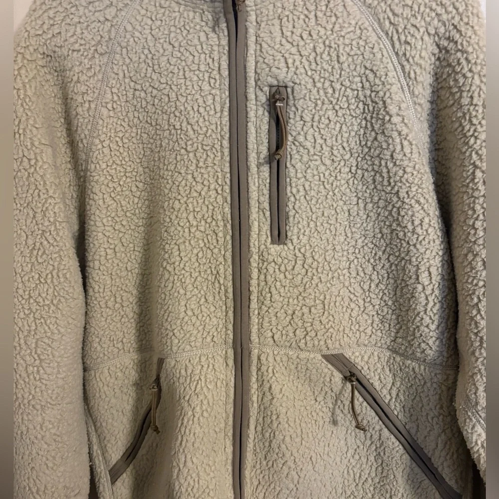 J. Crew Nordic Sherpa Fleece Hooded Jacket Large
