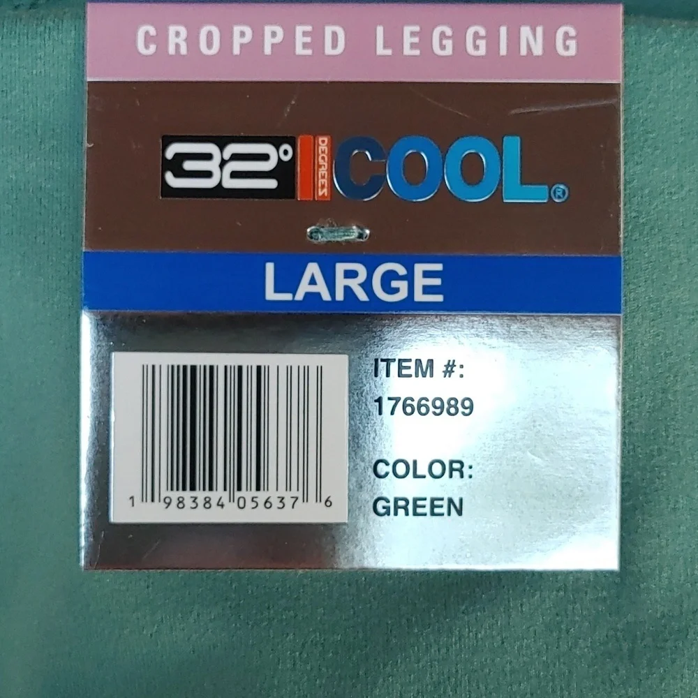 New 32 Degrees Women’s Cropped Tight green leggings‎