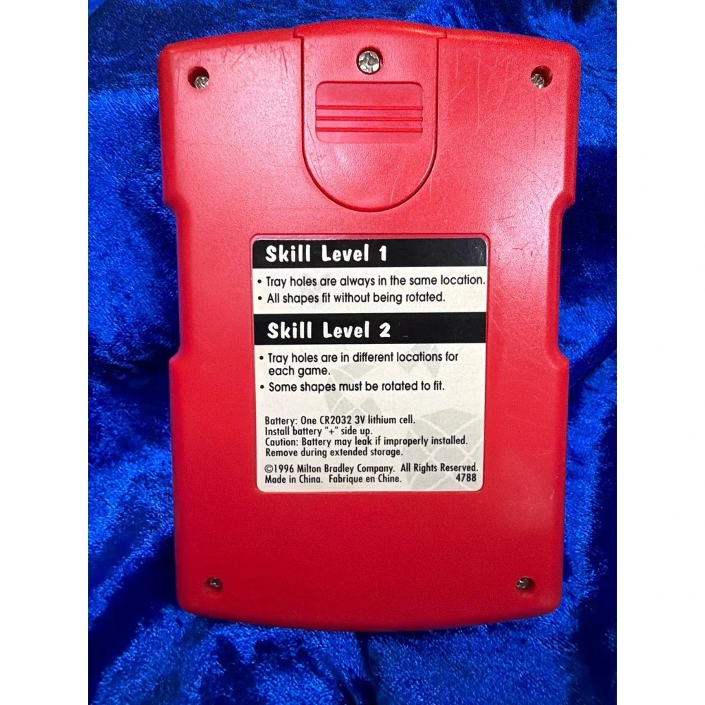 Vintage 1996 Milton Bradley Electronic Hand-Held Perfection Game Red 4788 Retro