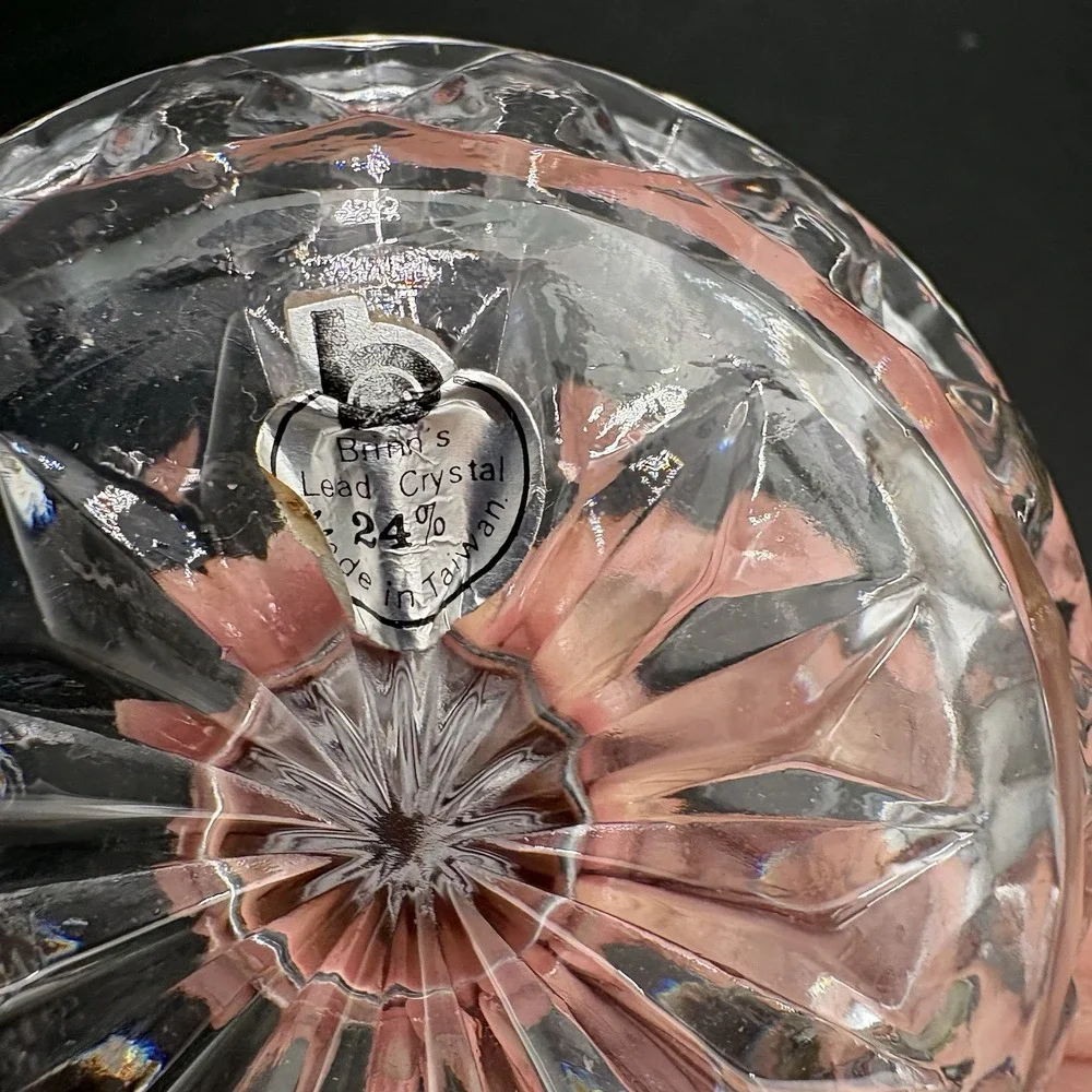 Vintage 24% Lead Crystal round ring holder