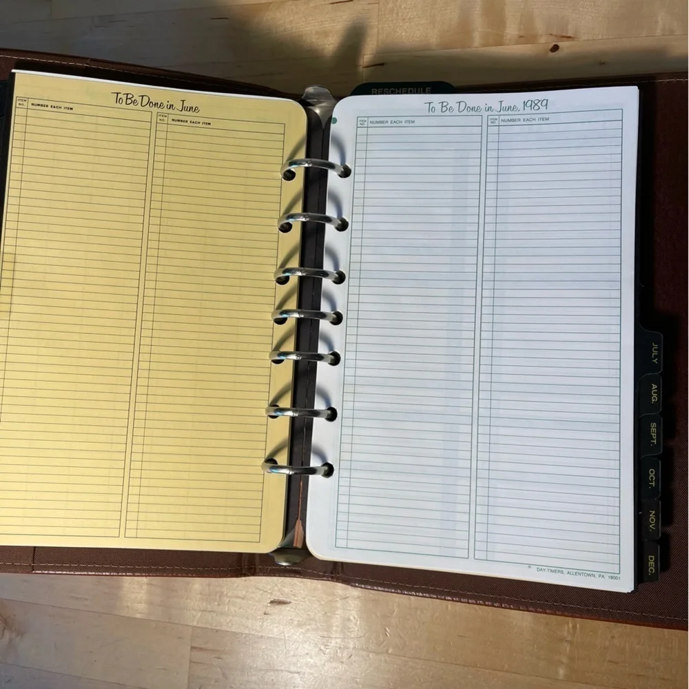 Day Timer binder wear