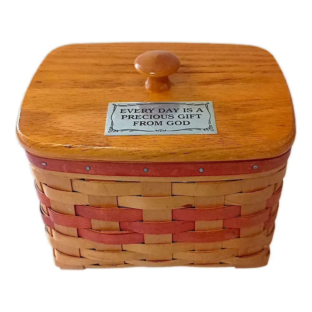 Bradford Basket Co Basket Lidded Handmade USA‎ Everyday A Precious Gift From God