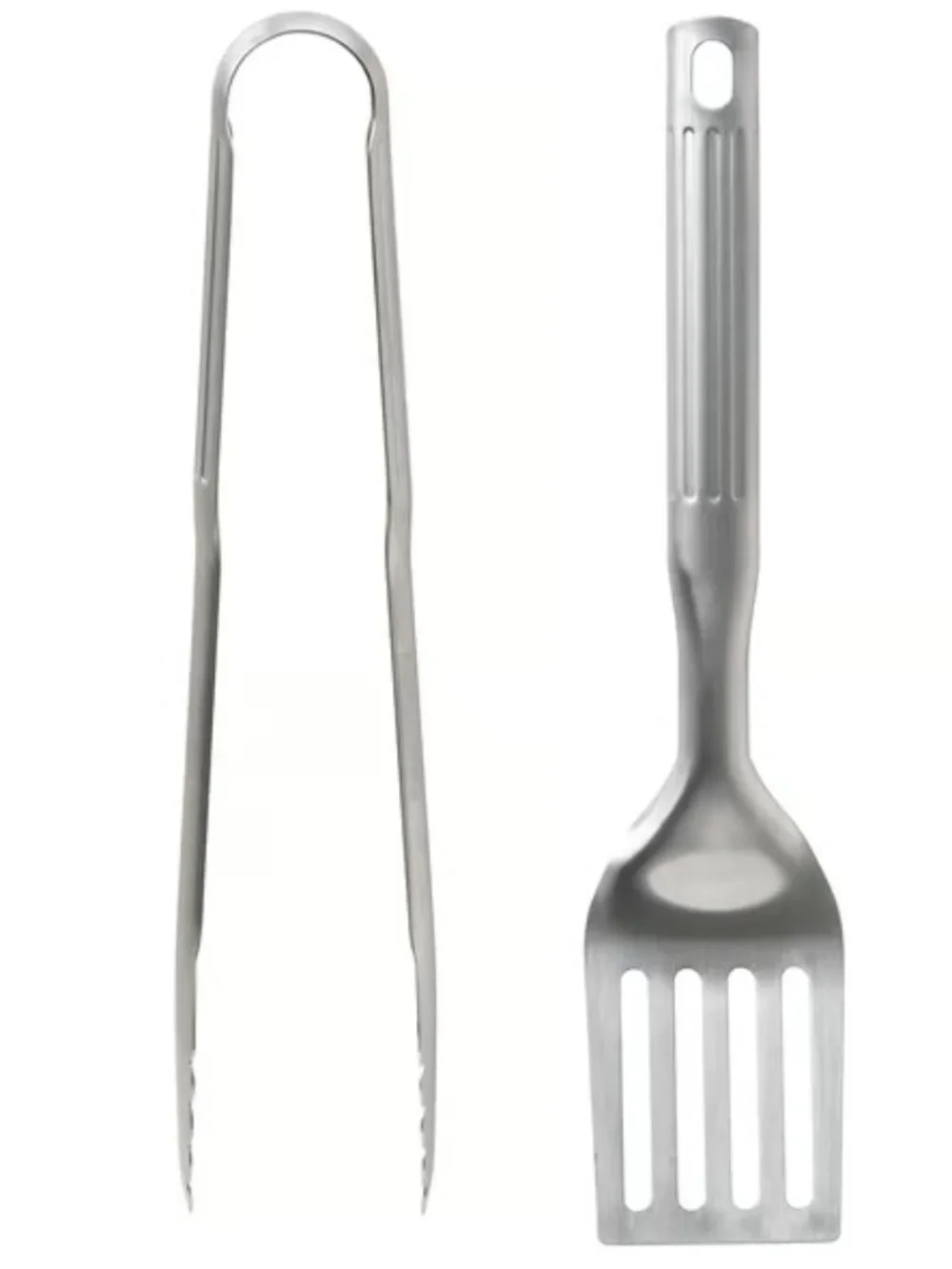 GRILLTIDER 406.150.92 2-piece barbecue tools set, stainless steel