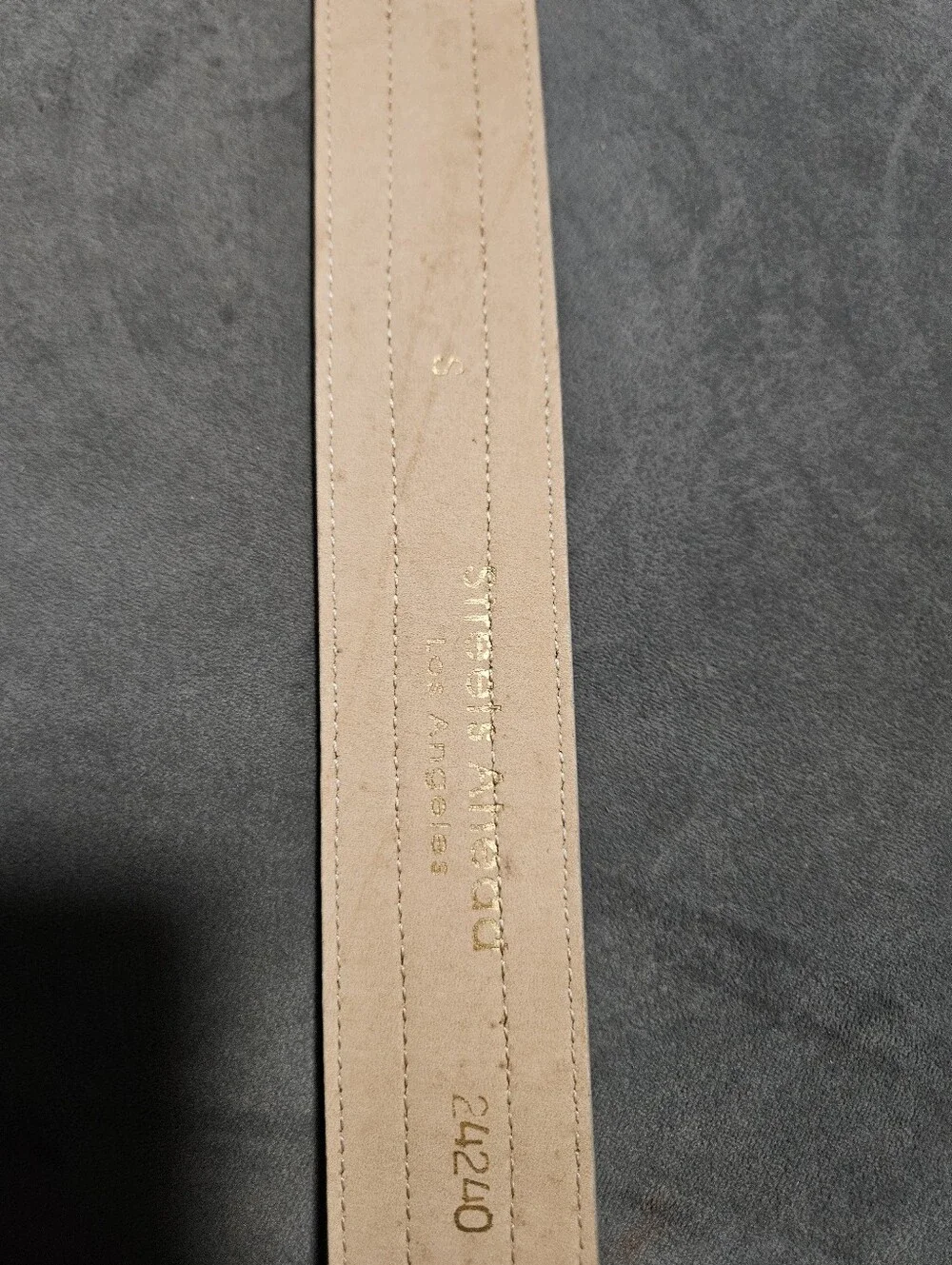 Streets Ahead Ivory Leather Belt with Decorative Silver Buckle