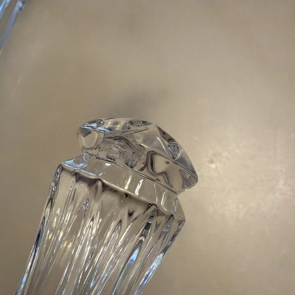 Reed & Barton Stainless & Glass/Crystal Handle 2 Piece Salad Serving Utensils