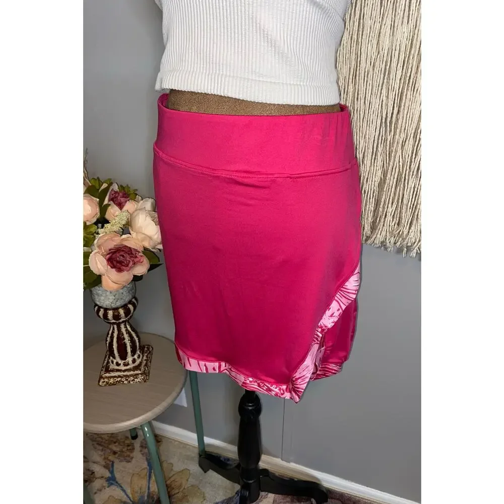 Stella Parker Sport Pink Golf Skort M Athletic Tennis Skirt Stretch Zip Pockets