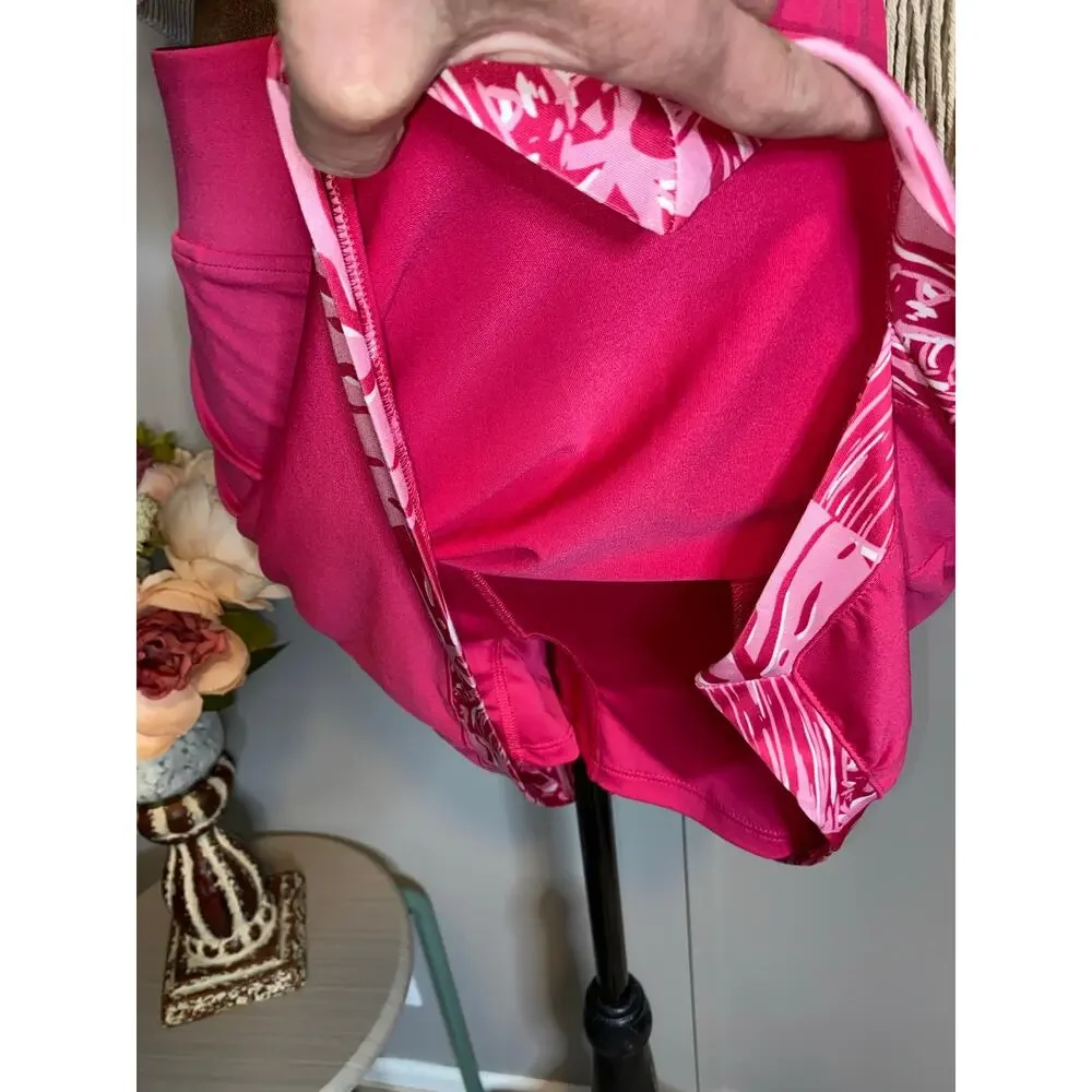 Stella Parker Sport Pink Golf Skort M Athletic Tennis Skirt Stretch Zip Pockets