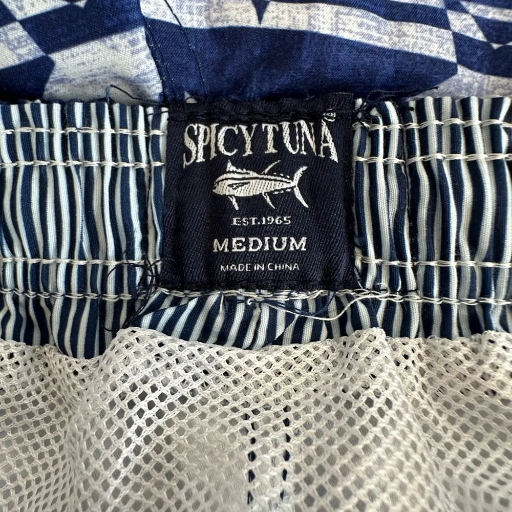 Spicy Tuna navy and white Stars swim trunks size medium