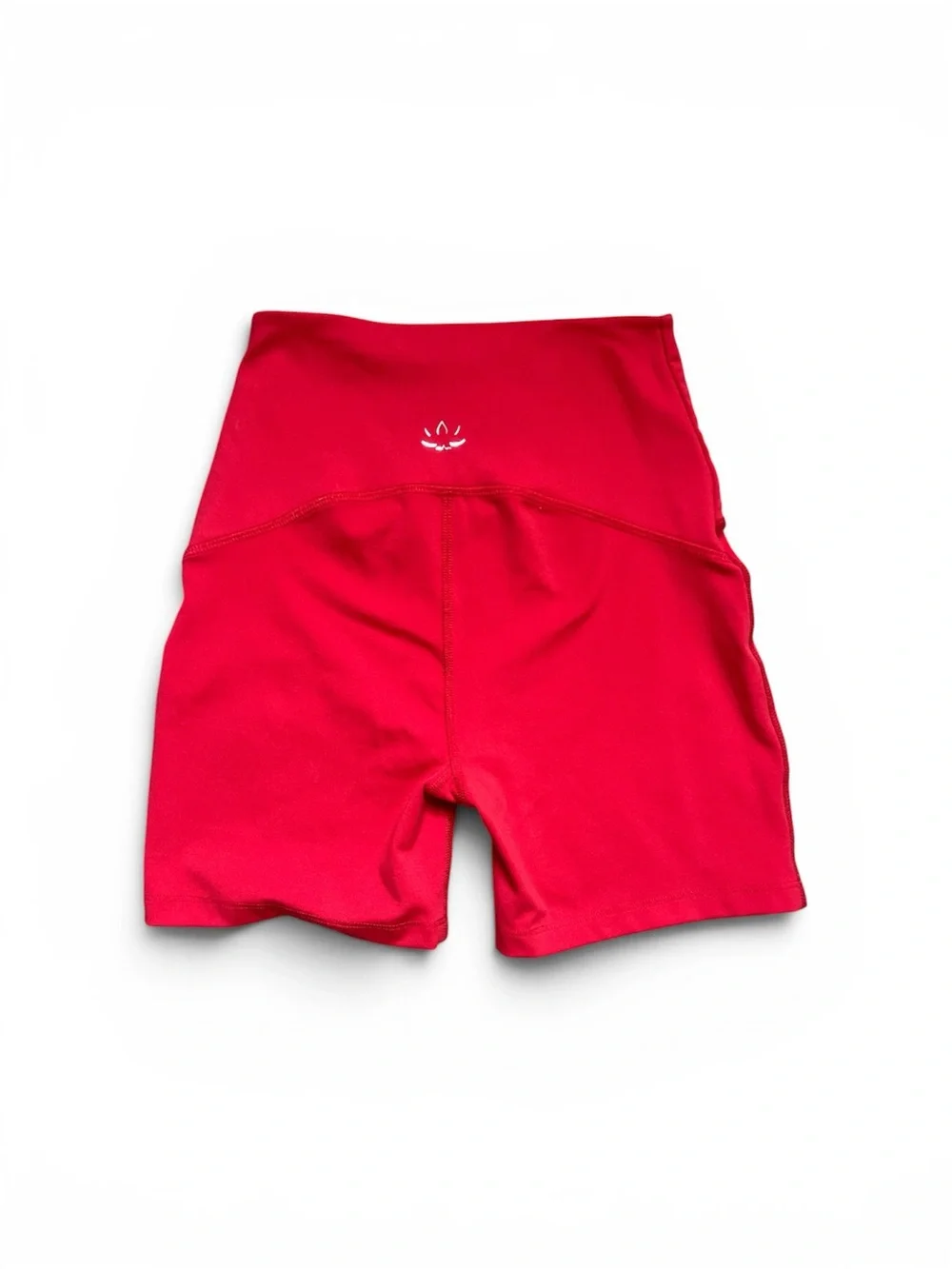 High-Waist Red Active Bike Shorts