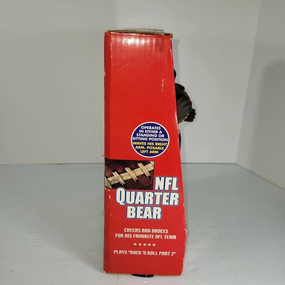 READ Gemmy 2001 NFL Quarterbear St Louis Rams New In‎ Box DEAD BATTERY Rare Vtg