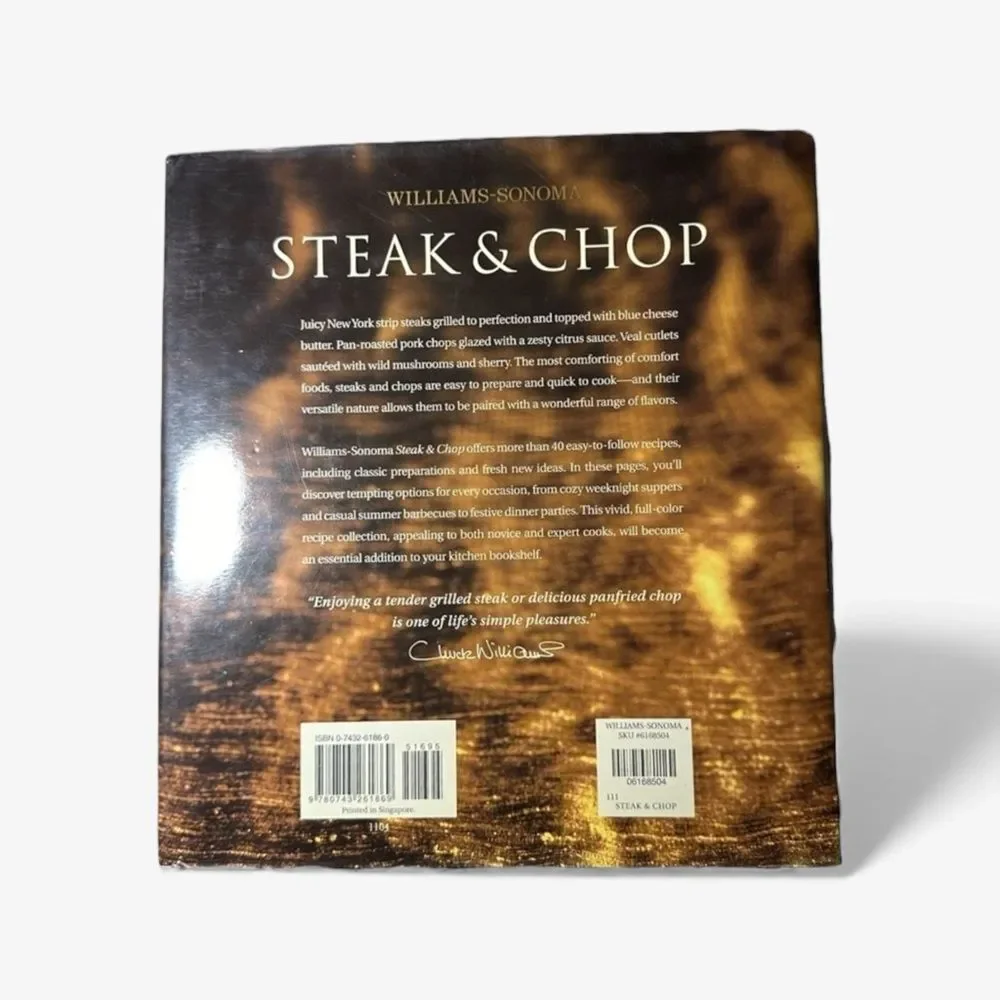 Williams Sonoma Steak & Chop Dessert Cookbook Set Gourmet Recipe Kitchen