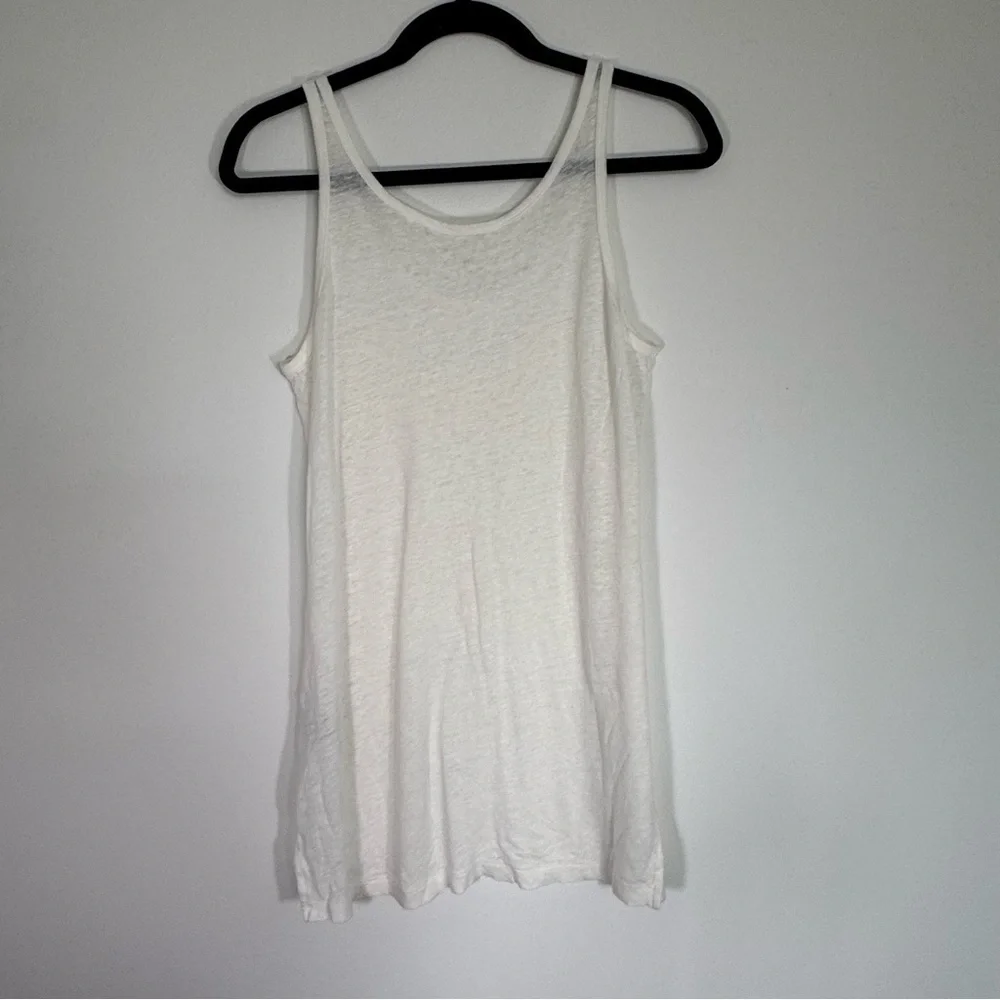 Uniqlo x Ines De La Fressange 100% Linen Sleeveless Tank Top Cover Up Size M