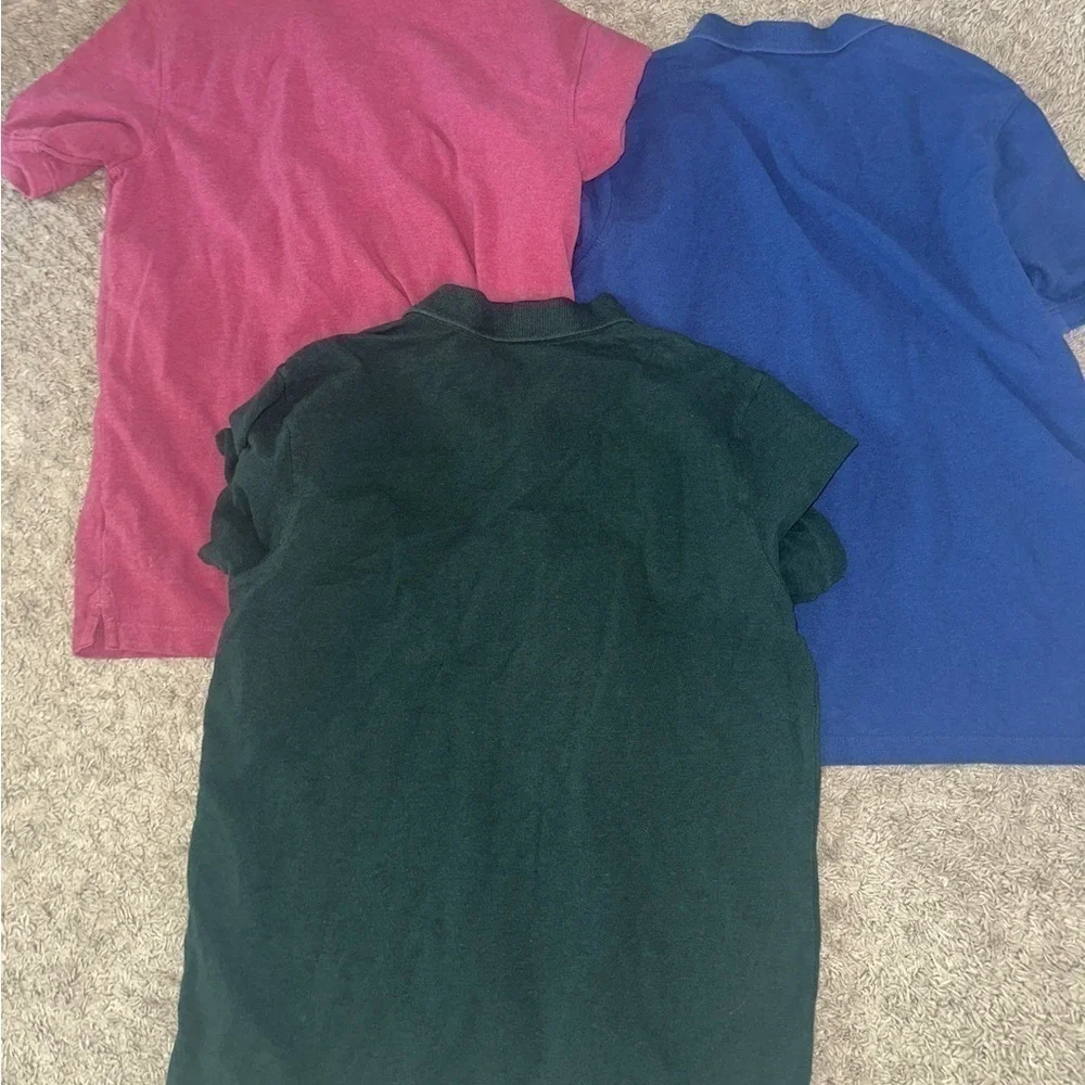 Men’s used lot of 3 size L large banana republic polo slimy fit cotton shirts