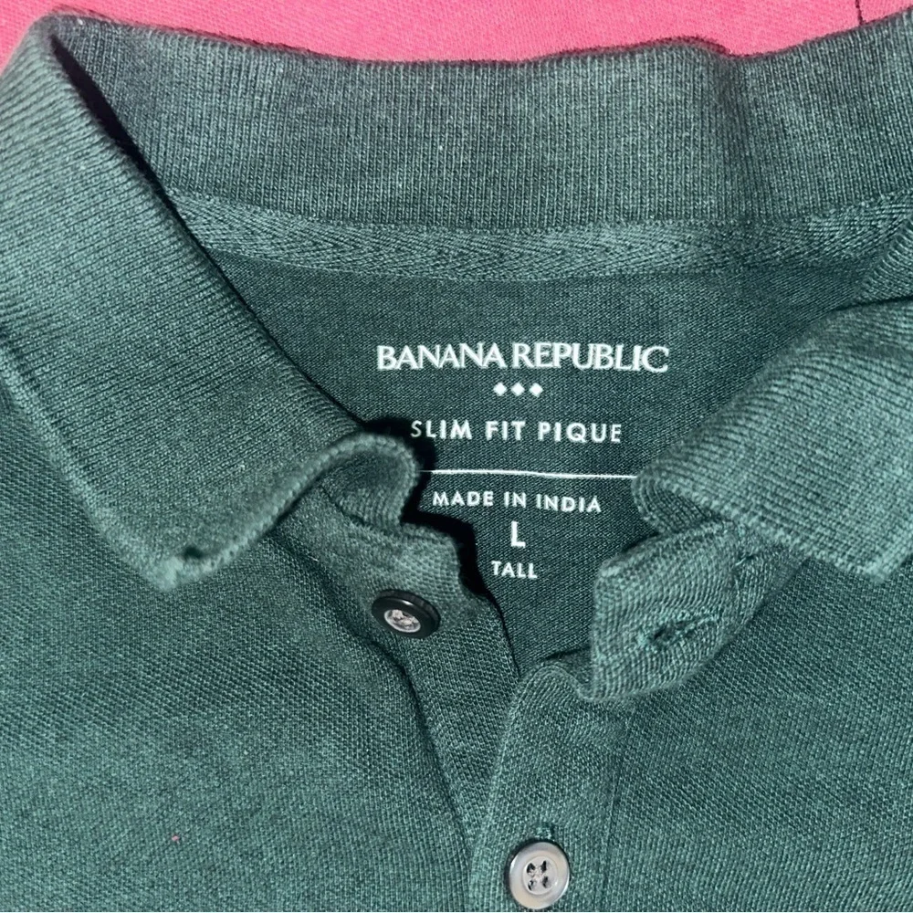 Men’s used lot of 3 size L large banana republic polo slimy fit cotton shirts
