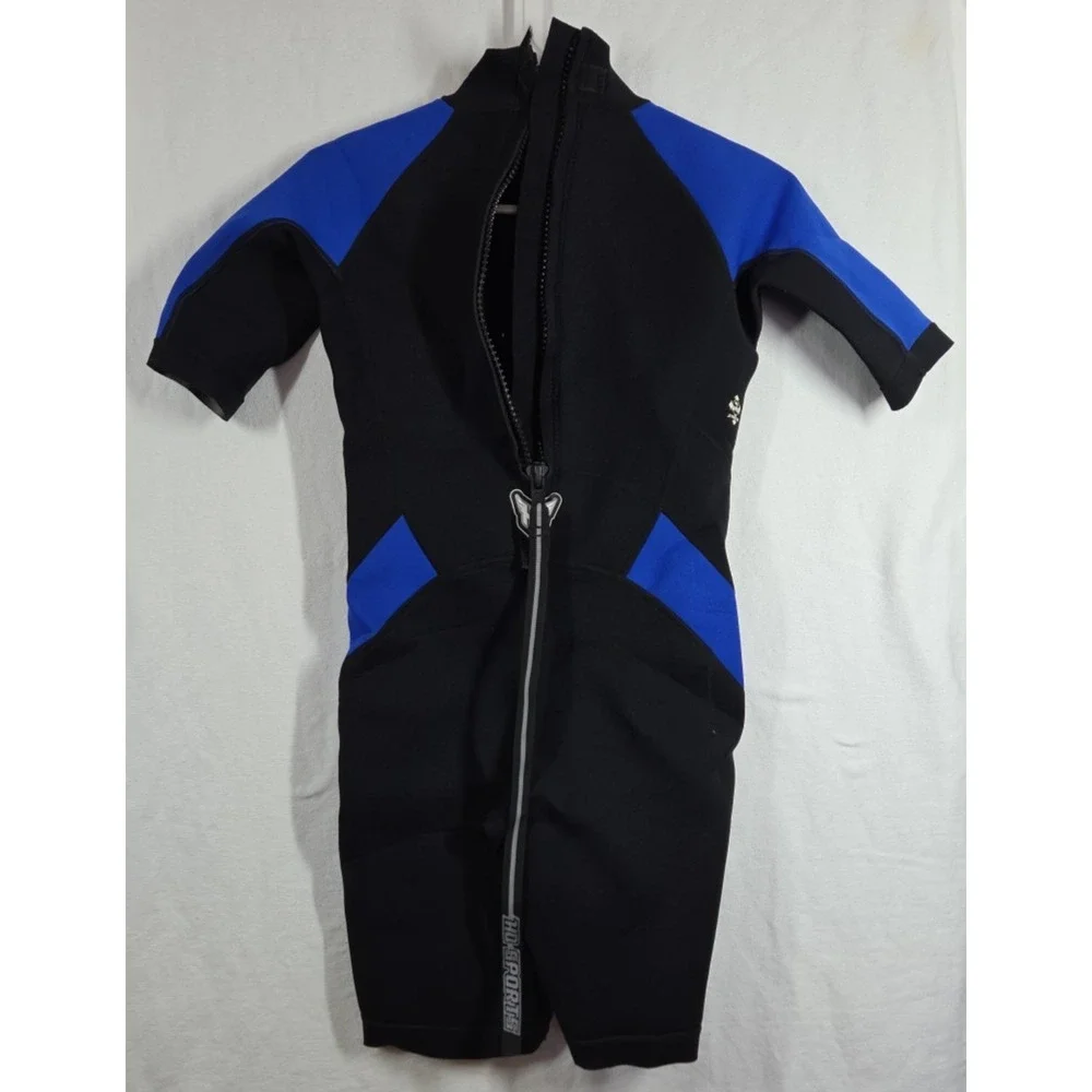 Kids HO Sports Springsuit WETSUIT 2mm ~ Size 14 Juniors Black/Blue 0425