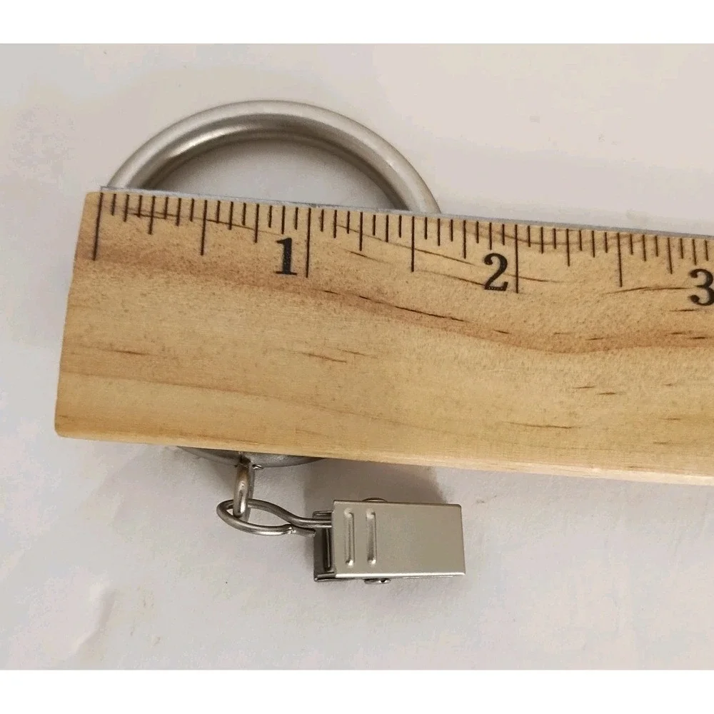 Set Of 14 Brushed‎ Nickel Curtain Drapery Hardware Rod Clip Rings 1.25