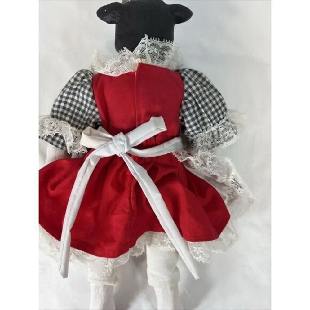 Vtg Moo Cow cottagecore Farm Dairy Doll Apron Decor‎