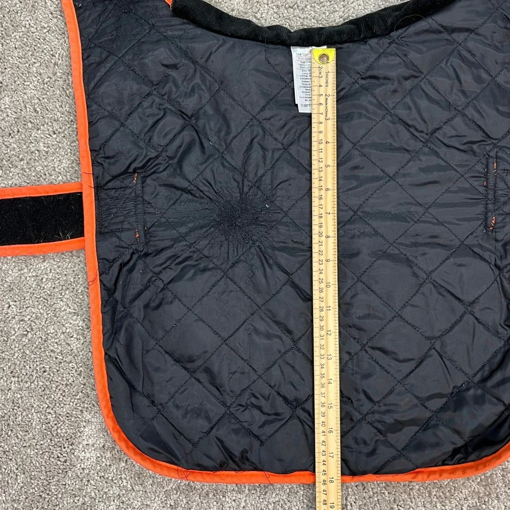 Carhartt Dog Chore Coat Unisex Medium Orange Quilted Insulated Canvas Vest EUC