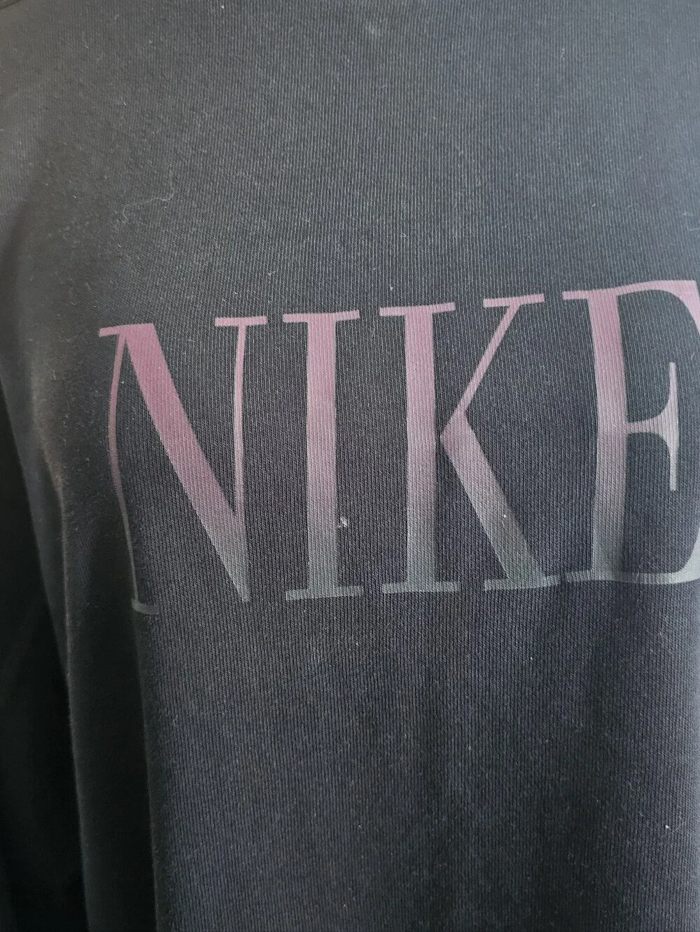 Nike Black Crewneck with Soft Pink NIKE Print