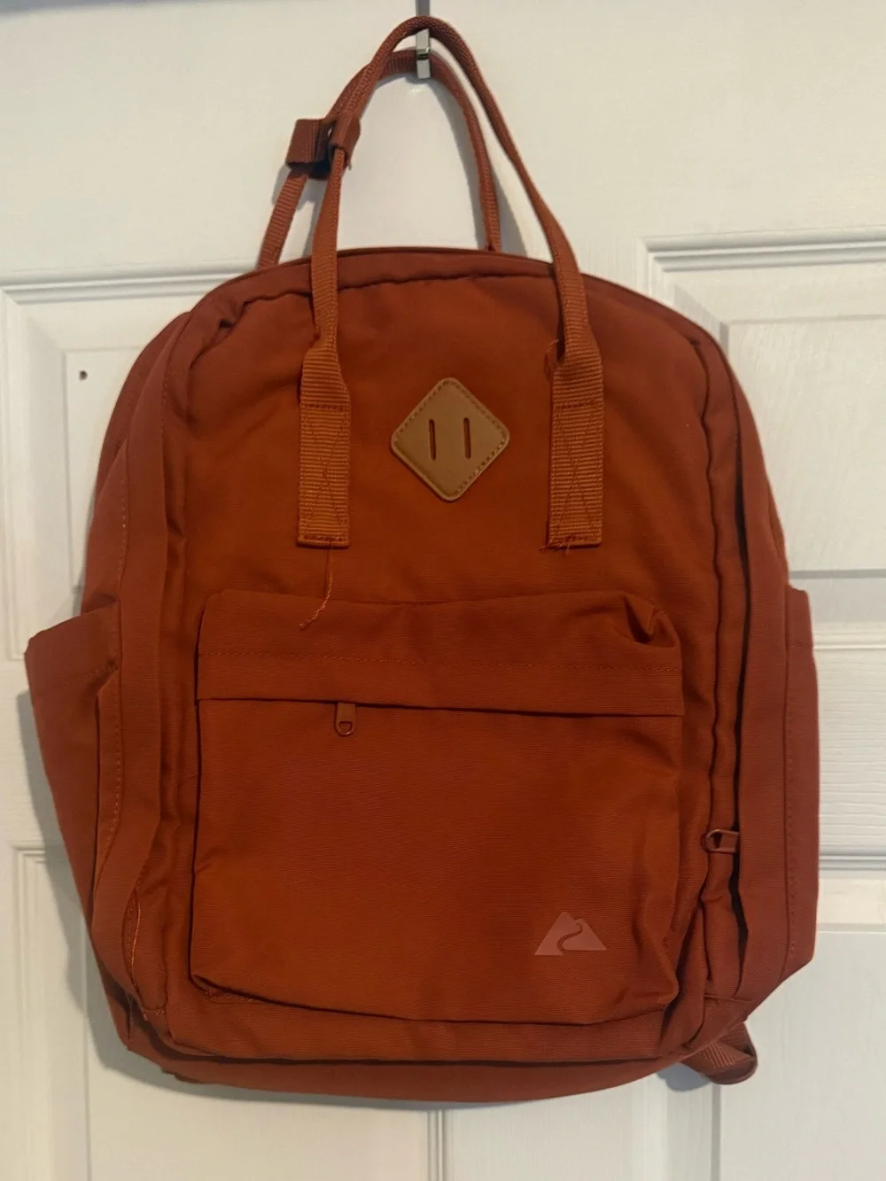 Rust Orange Men's Backpack Bag with Front Pocket