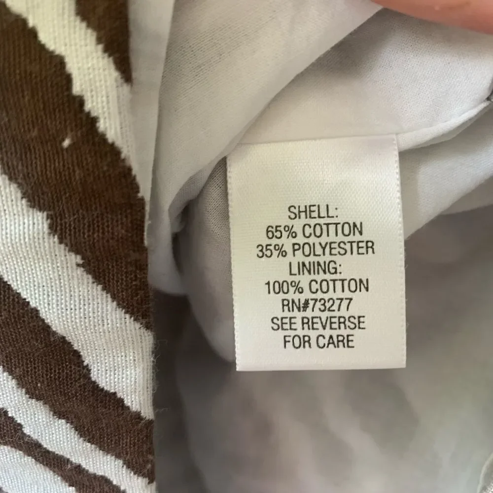 DANA BUCHMAN COTTON BLEND ZEBRA PRINT DRESS
